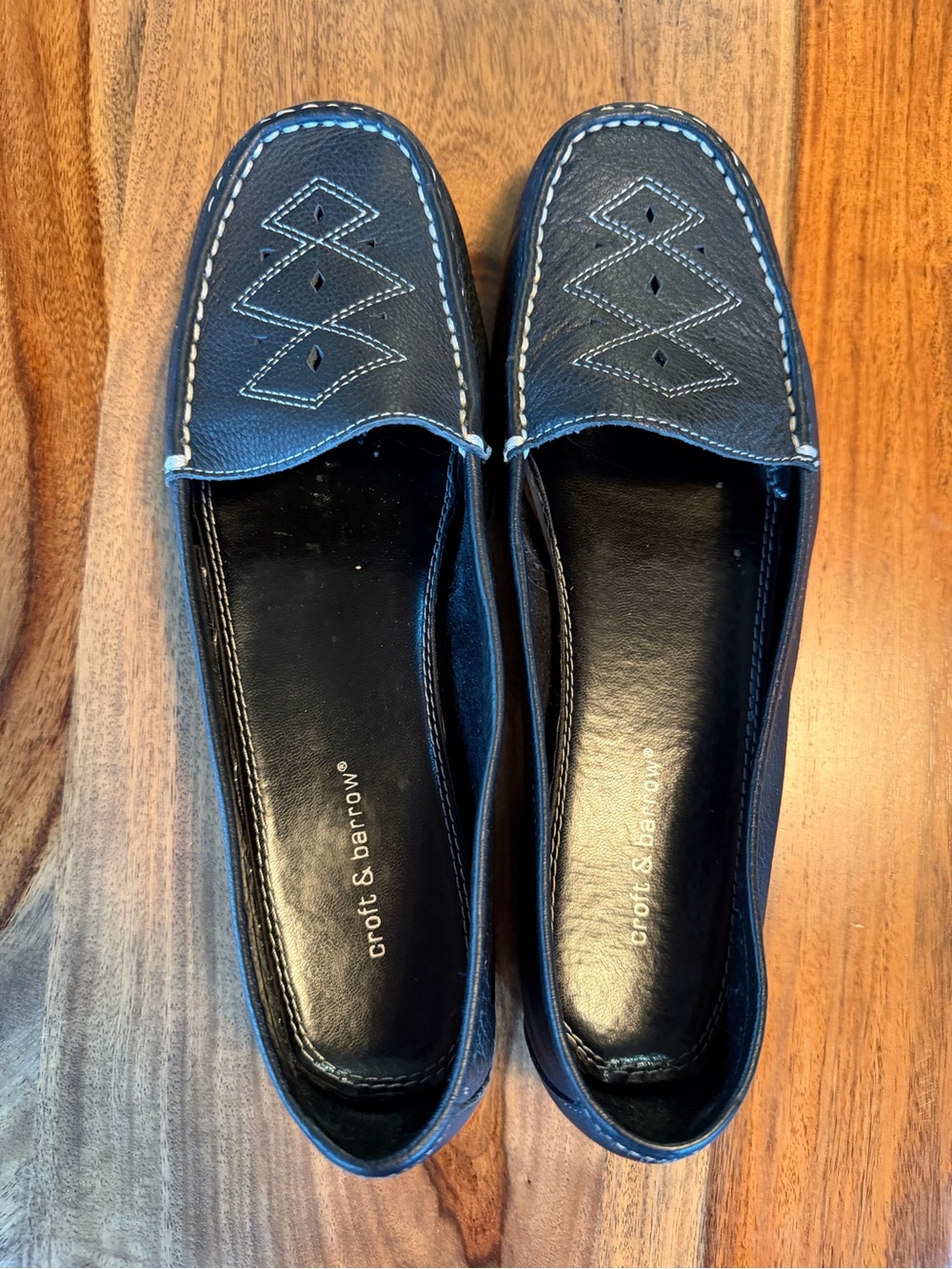 Women’s Size 8 Medium Black Leather Loafers